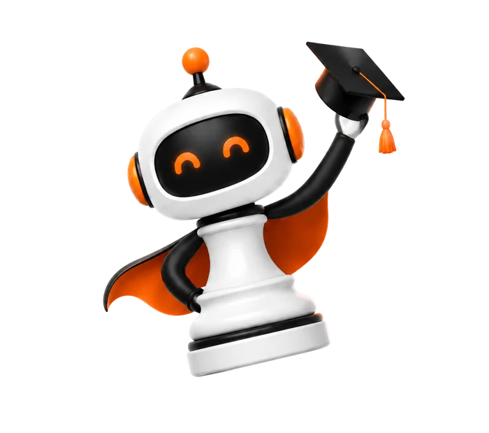 Cheeku holding his graduation cap